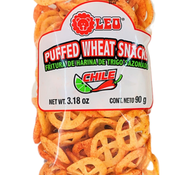 Puffed wheat snacks